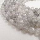 cloudy quartz big faceted round beads