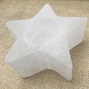 natural selenite star shape tea candle holder