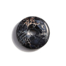 black sea sediment jasper donut circle pendant