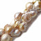 Natural Champagne Fresh Water Pearl Baroque Beads Approx 15x25mm 15.5" Strand
