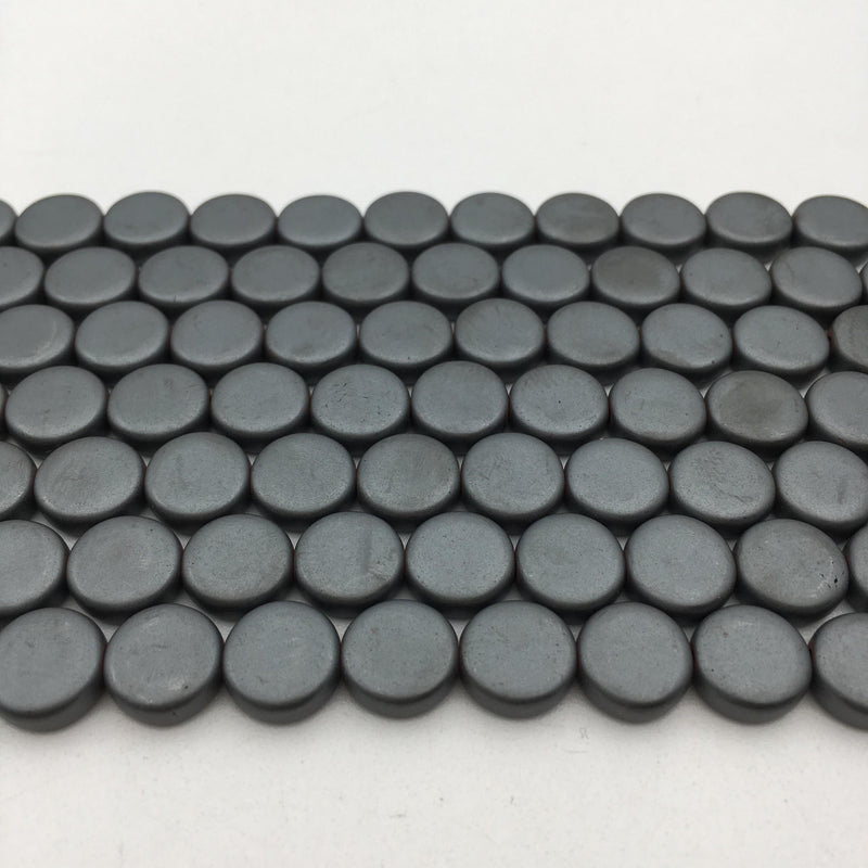 gray hematite matte shape beads