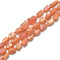 Electroplated Peach Quartz Rough Cylinder Tube Beads 10-15mm 15.5" Strand