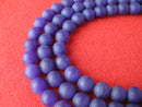 purple dyed jade matte round beads