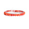 Dark Orange Dyed Jade Smooth Round Elastic Bracelet Beads Size 5mm 7.5'' Length