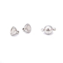304 Stainless Steel Magnetic Clasp Ball Shape Size 6mm 8mm 10mm 12mm 2 Pieces per Bag