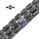 labradorite faceted cylinder tube beads