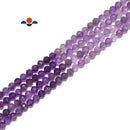Natural Gradient Amethyst Faceted Round Beads Size 4mm 15.5'' Strand