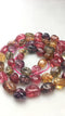 multi color dyed quartz pebble nugget beads