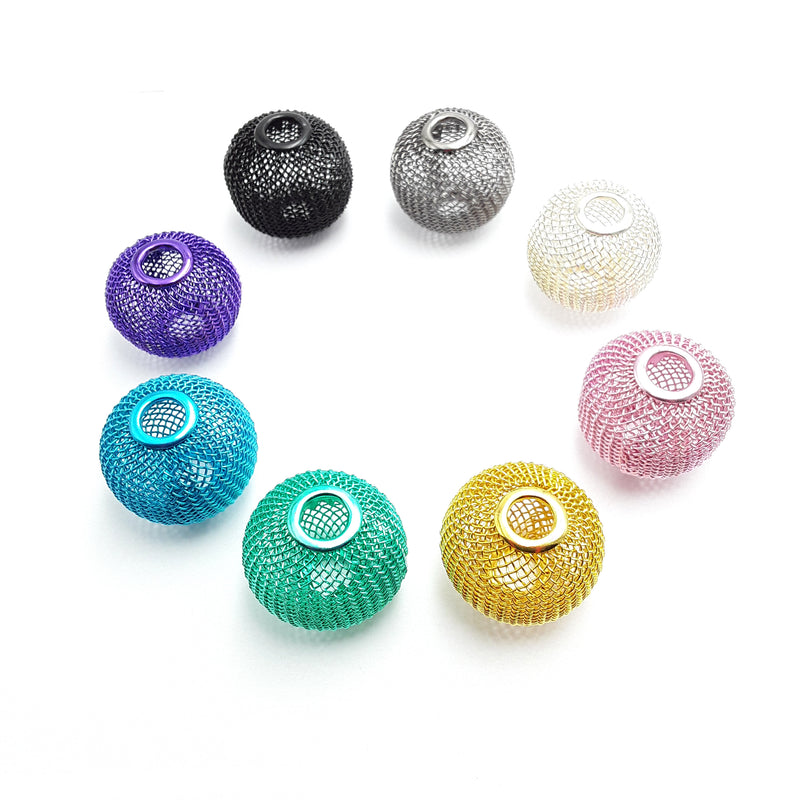 metal wire mesh ball beads