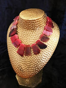 red agate slice irregular trapezoid shape beads
