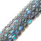Black Blue Mystic Aura Mermaid Glass Smooth Round Beads 6mm 8mm 10mm 12mm 15.5"Strand