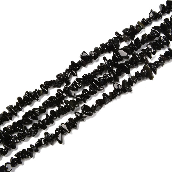 Natural Rainbow Obsidian Chips Beads Size 7-8mm 34'' Strand