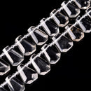 clear quartz graduated faceted trapezoid beads