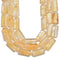 natural citrine faceted flat rectangle cylinder tube beads 