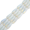 Opalite Smooth Full Teardrop Beads Size 10x30mm 15.5'' Strand