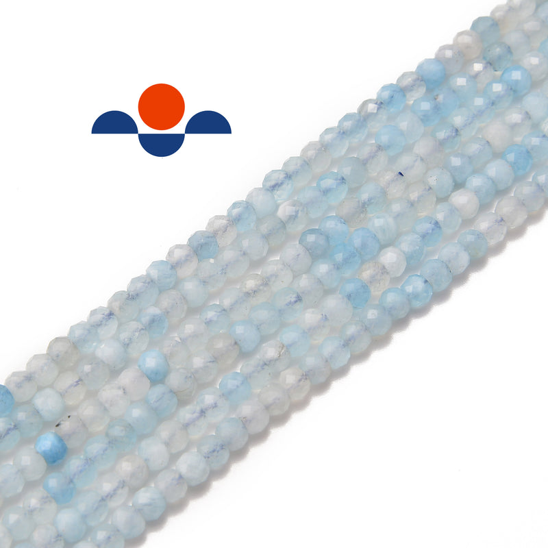 1.5mm Large Hole Blue Diamond Beads 5mm Faceted Natural Diamond Bead Chain  It