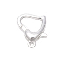 925 Sterling Silver Heart Shape Clasp Size 10x10mm Sold 3Pcs Per Bag