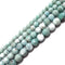 high quality natural larimar faceted round beads