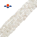 white moonstone pebble nugget beads