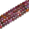Natural Multi Color Ruby Faceted Round Beads Size 6mm 15.5'' Strand