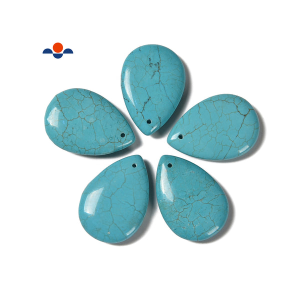 Blue Turquoise Teardrop Shape Pendant Size 20x30mm Sold Per Piece