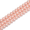 Light Peach Shell Pearl Matte Round Beads Size 6mm 8mm 10mm 15.5'' Strand