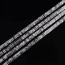 Natural Clear Quartz Faceted Hexagon Disc Beads Size 3x8mm 15.5'' Strand
