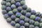 large hole chrysocolla matte round beads