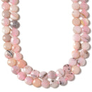 Natural Pink Opal Faceted Coin Shape Beads Size 10mm 15.5'' Strand