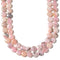 Natural Pink Opal Faceted Coin Shape Beads Size 10mm 15.5'' Strand