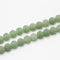 large hole green aventurine matte round beads