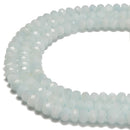 Light Blue Celestite Faceted Rondelle Beads 4x6mm 5x8mm 15.5'' Strand