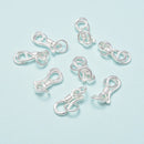 925 Sterling Silver Hook Clasp Size 4x10mm 6x13mm 5-7PCS per Bag Sold by Bag