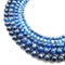 natural blue kyanite smooth round beads