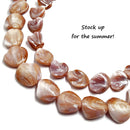 pink ocean shells beads