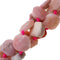 pink opal faceted octagon flat square beads