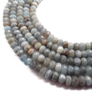 multi color aquamarine faceted rondelle beads