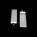 Selenite & Kyanite Raw Blade Stick Point Silver Pendant 20x55mm Sold Per Piece