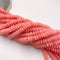pink bamboo coral smooth rondelle Discs beads 