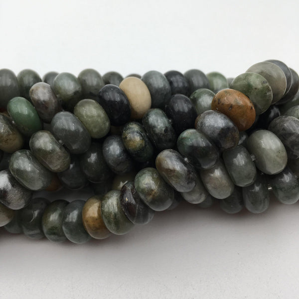 large hole chinese jade smooth rondelle beads