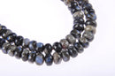 natural gray opal faceted rondelle beads 