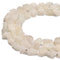 White Moonstone Rough Nugget Chunks Side Drill Beads 8-12mm 10-15mm 15.5'' Str