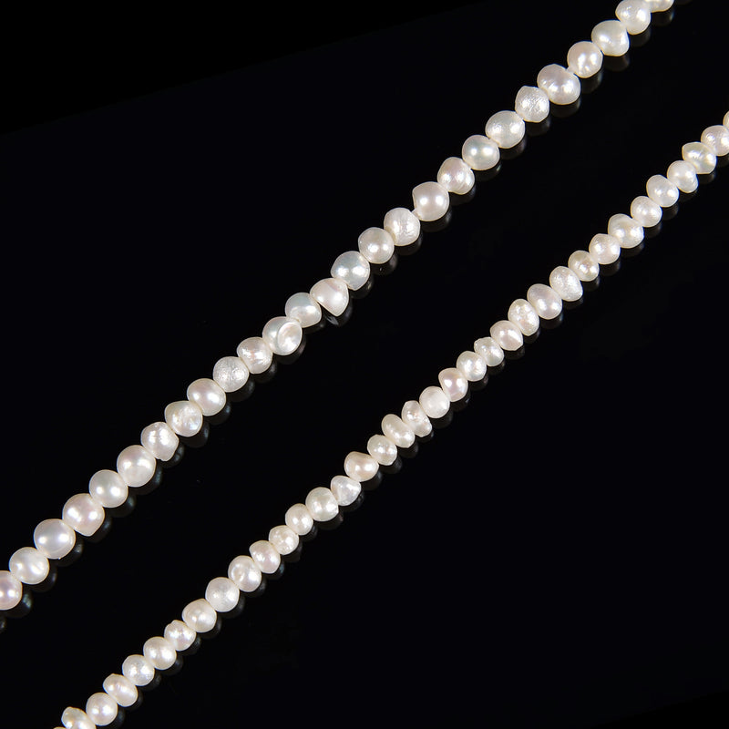 Tiny Fresh Water Pearl Potato Shape Beads Size 2-2.5mm 2.5-3mm 15.5'' Strand