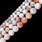 cherry flower sakura agate smooth round beads