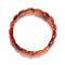 Carnelian Faceted Rectangle Beaded Elastic Bracelet Beads 12x20mm 7.5'' Length
