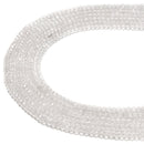 Natural Clear Quartz Faceted Rondelle Beads 2x3mm 3x6mm 4x6mm 6x8mm 15.5''Strand
