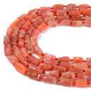 Natural Red Botswana Agate Cylinder Tube Beads Size 8x12mm 15.5'' Strand
