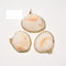 Gold Plated Edge Sea Shell Pendant Approx 30x35mm Sold Per Piece