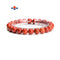 Natural Red Jasper Smooth Round Elastic Bracelet Beads 4mm 6mm 8mm 7.5'' Length