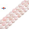 pink opal faceted flat oval beads 